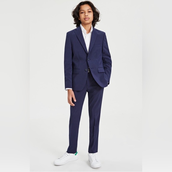 Marc New York Other - Andrew Marc Kids' Dark Blue Check Suit Boys Size 16 NWOT
